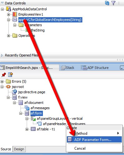 Implementing Search for Multiple Attributes of a View Object
