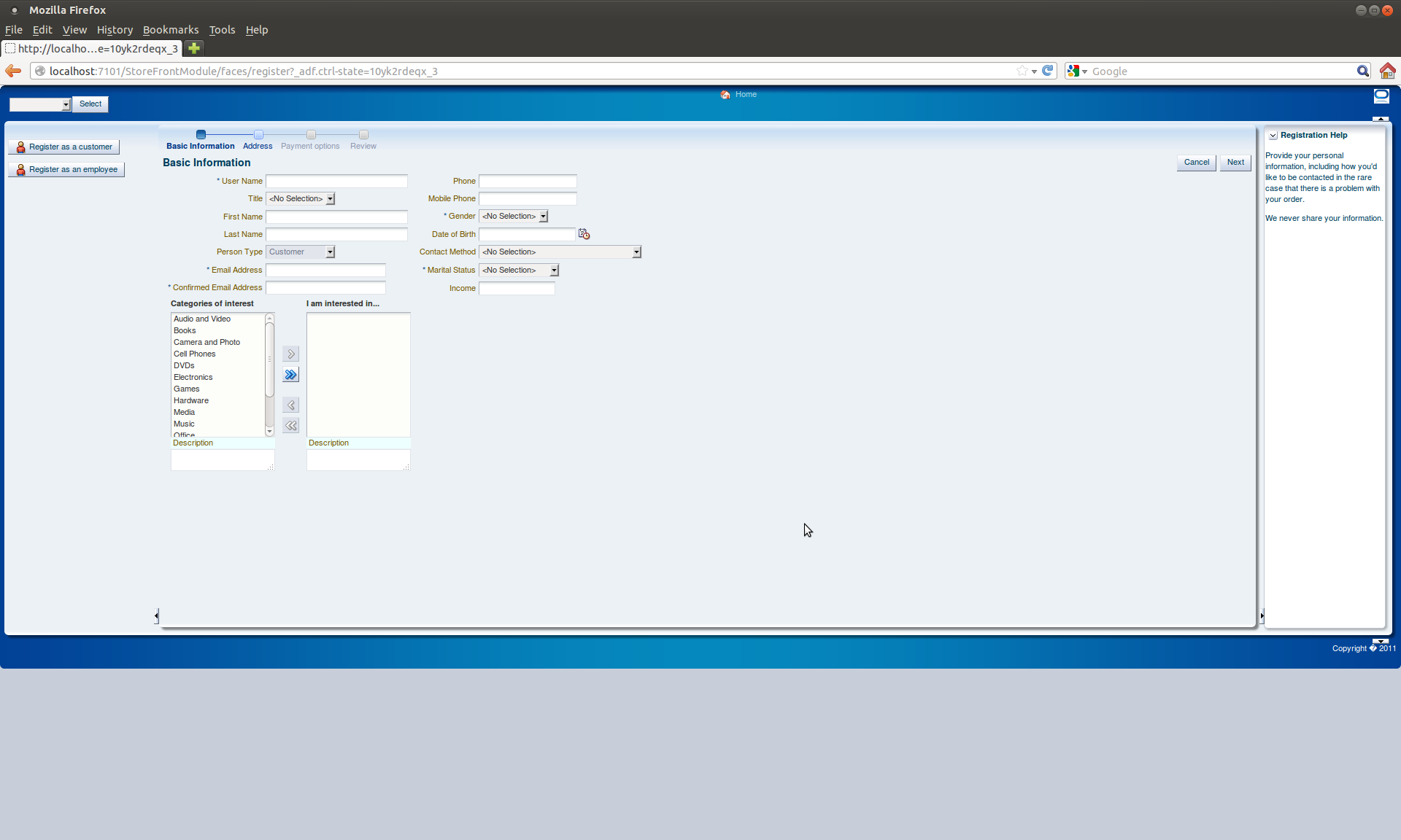 Sample ADF Application